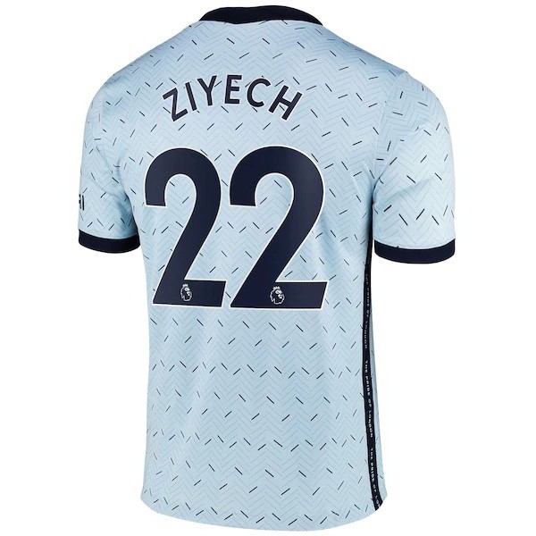 Camiseta Chelsea NO.22 Ziyech Replica Segunda Ropa 2020/21 Azul